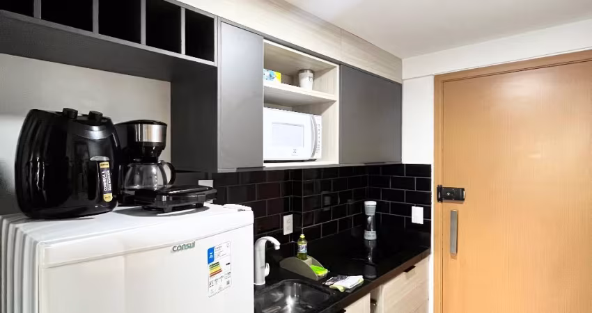 Studio Mobiliado de 26m² à Venda no Único Barra – Andar Alto, Praticidade e Excelente Localização