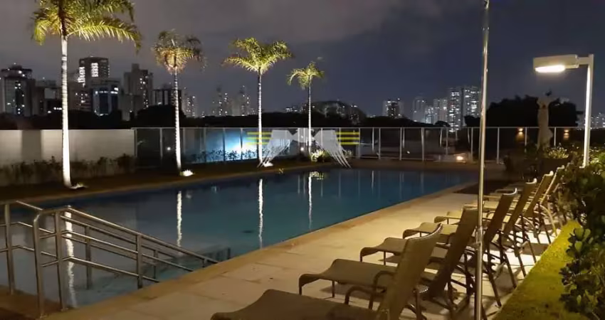 Lindo studio semimobiliado com 1 vaga de garagem para alugar em condomínio clube a 900 metros da es