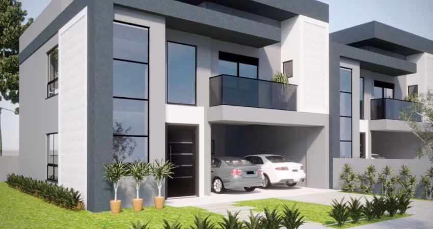 CAMPO COMPRIDO - 175M2 - SOBRADO 03 SUITES, BWC SOCIAL, LAVABO, 03 A 04 VAGAS, DE FRENTE ALTO PADRÃO, NOVO, A 500 METROS DO TERMINAL CAMPO COMPRIDO, RUA TRANQUILA