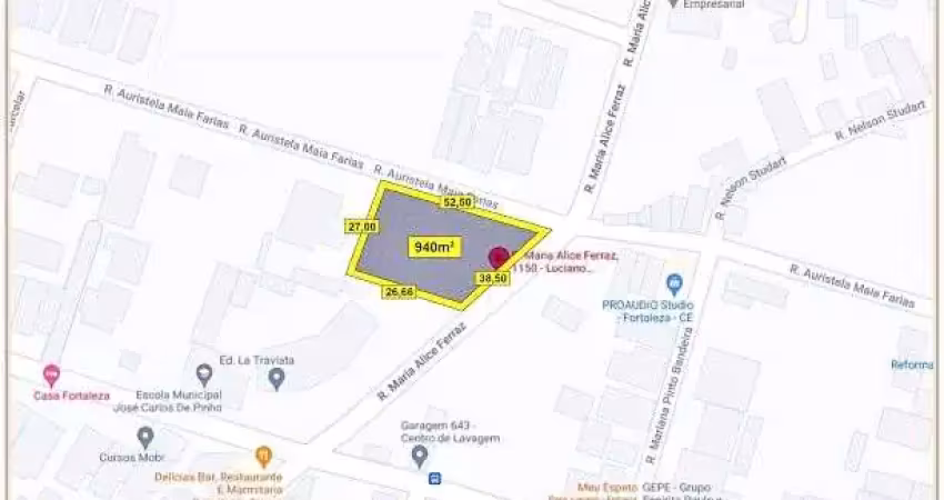 Terreno à venda, 940 m² por r$ 1.400.000,00 - engenheiro luciano cavalcante - fortaleza/ce