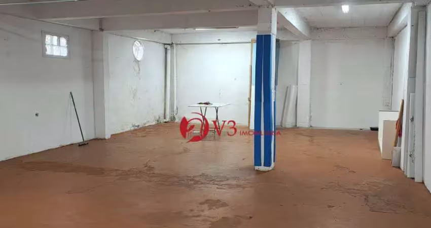 Salão comercial de 150 metros quadrados com cozinha, escritório, energia trifásica