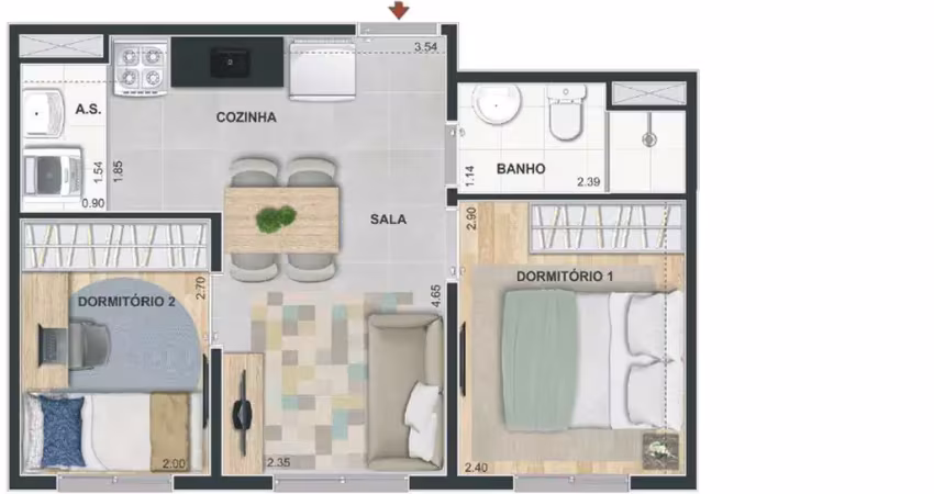 Apartamento com 1 quarto à venda na Ponte Grande, Guarulhos 