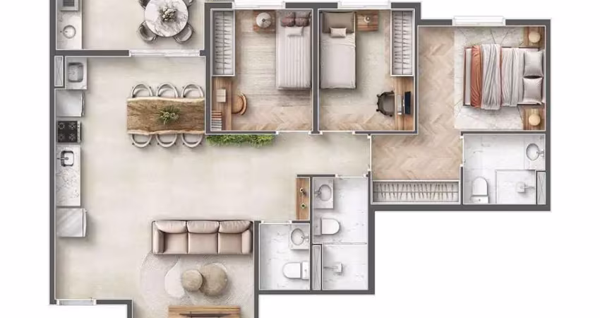 Apartamento com 3 quartos à venda na Vila Augusta, Guarulhos 