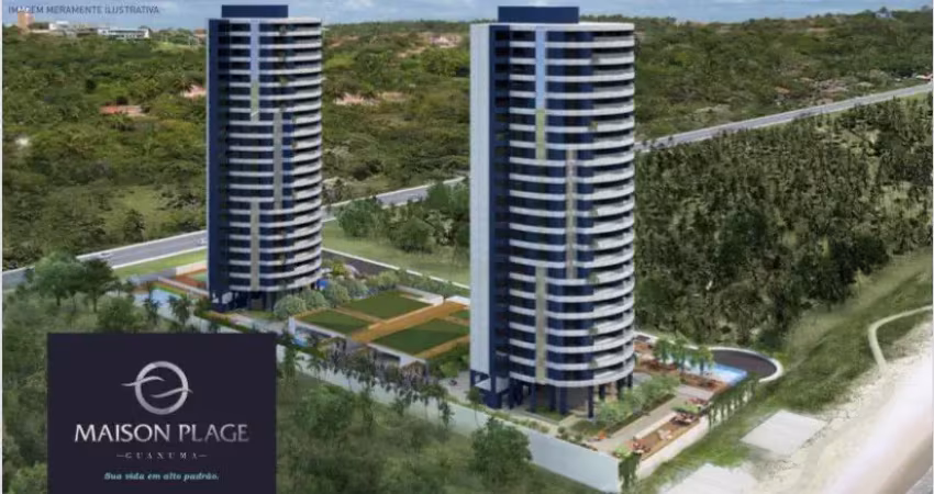 Apartamentos com 4 suítes de alto padrão, pé na areia de guaxuma