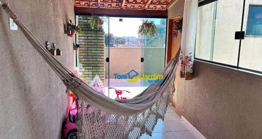 Cobertura com 2 dormitórios à venda, 90 m² por r$ 310.000,00 - jardim vila rica - santo andré/sp