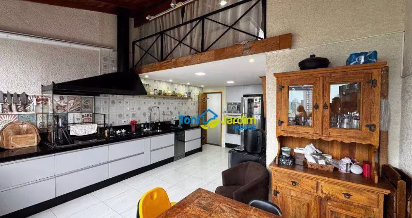 Cobertura com 2 dormitórios à venda, 100 m² por r$ 600.000,00 - jardim bela vista - santo andré/sp