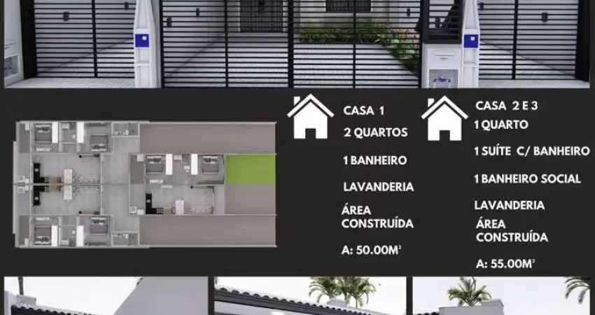 Casa 3 dormitórios sendo 1 suíte e 1 vaga de garagem no Bairro Itajuba em Barra Velha