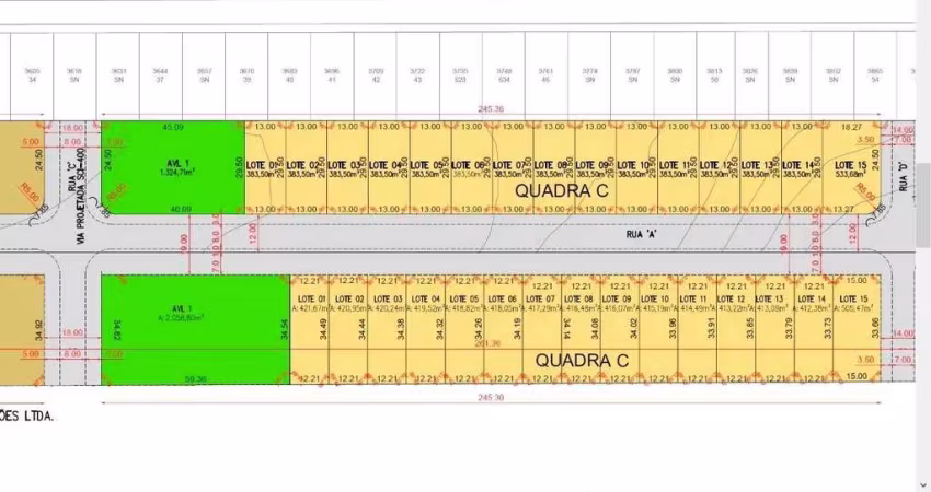Terreno 383,50 m² Pronto Para Construir Em Loteamento Estruturado no Alameda Rio Vermelho - Fpolis