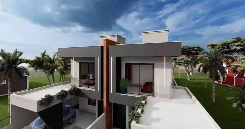 Casa Em Construção Com 3 Suítes e 2 Vagas Em Loteamento Alameda Rio Vermelho em Florianópolis