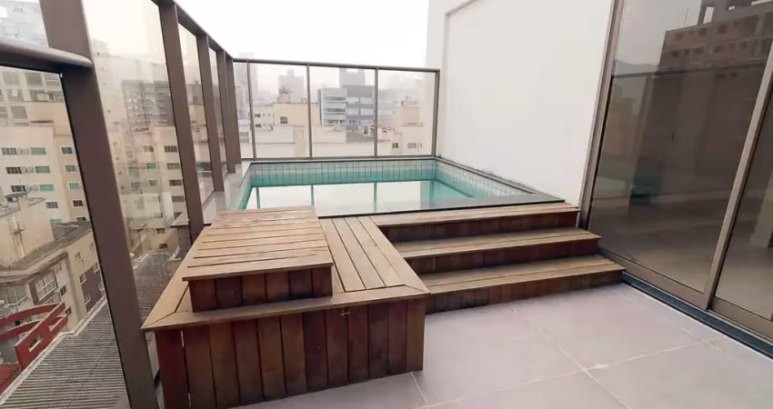 Cobertura nova com 4 suítes e 03 vagas na garagem em - meia praia / itapema