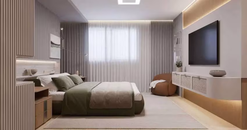 Apartamento decorado com 4 suítes e 3 vagas de garagem distante 450 m da praia central