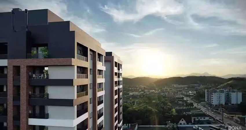Apartamento recém entregue geardino  com 2 dormitórios e 1 vaga - anita garibaldi joinville/ sc