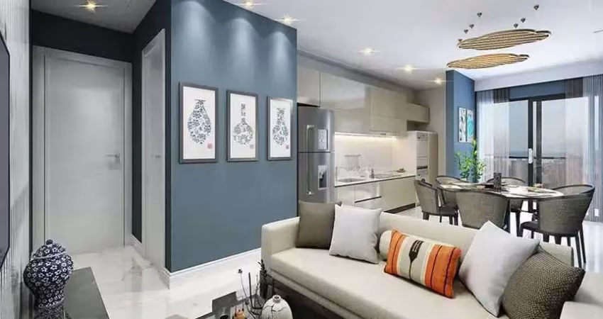 Apartamento em construção com 2 dormitórios e 1 vaga de garagem no bairro morretes em itapema