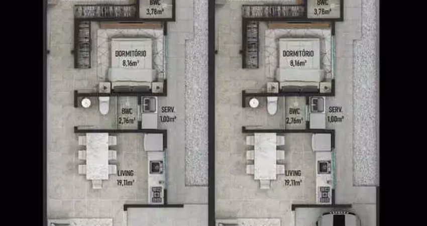 Geminado em construção com 1 dormitórios mais 1 suíte e 1 vaga, entrega 10/2025- vila nova barra velha - sc