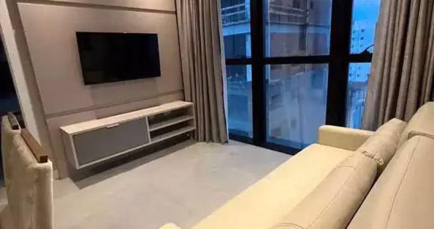 Apartamento mobiliado de 1 dormitório e 1 vaga na meia praia, itapema/sc