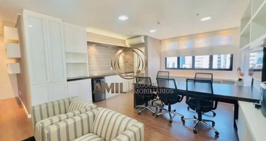 Aluguel de sala comercial mobiliada de 54m² no prime offices, parque residencial aquarius - são josé dos campos