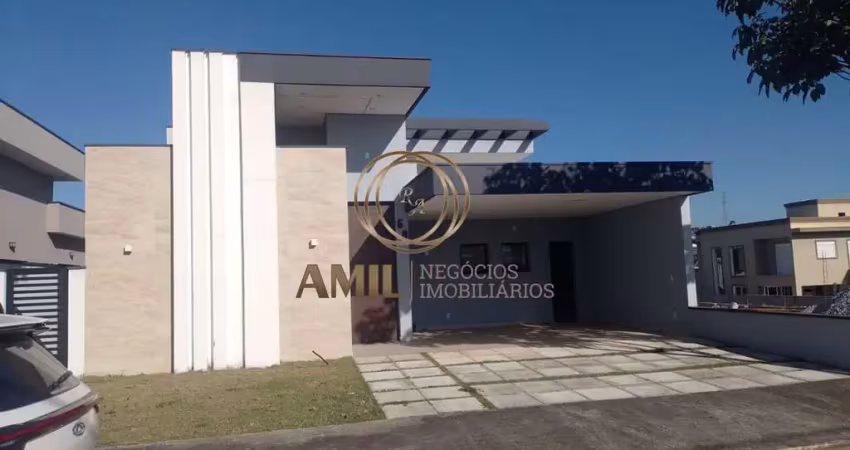 Ra amil aluga casa térrea nova de 03 dormitórios, 01 suíte, 300m², no condomínio terras do vale, caçapava/sp