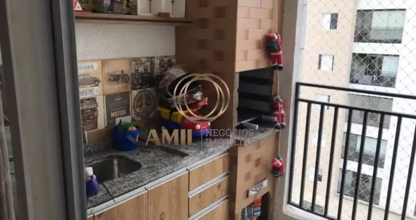 Aluguel de apartamento com sacada gourmet no parque santo antônio - jacareí, sp: 2 quartos, 1 suíte, 70m² - ra amil.
