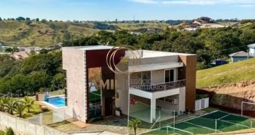 Casa para alugar alto padrão com 3 suítes, hidromassagem e piscina no condomínio mirante do vale - jacareí/sp