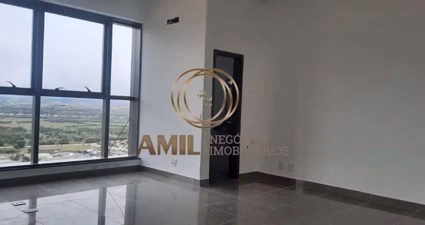 Sala comercial para locação no condomínio hyde park, aquarius: 1 sala, 1 banheiro, 1 vaga, 38m².