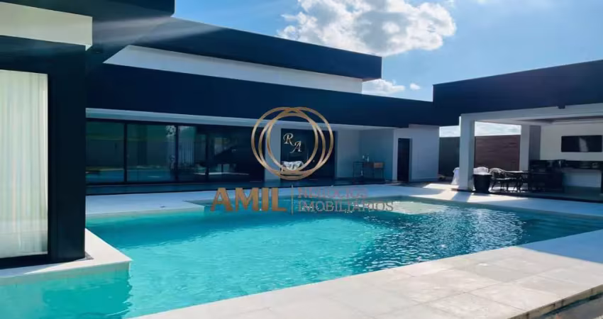 Casa de alto padrão de 04 suítes, 430m², piscina, no condomínio terra de santa helena jacareí - sp
