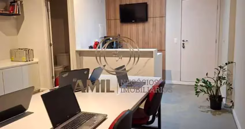 Sala comercial 38m² semimobiliada com ar condicionado no helbor dual patteo mogilar, vila mogilar - mogi das cruzes