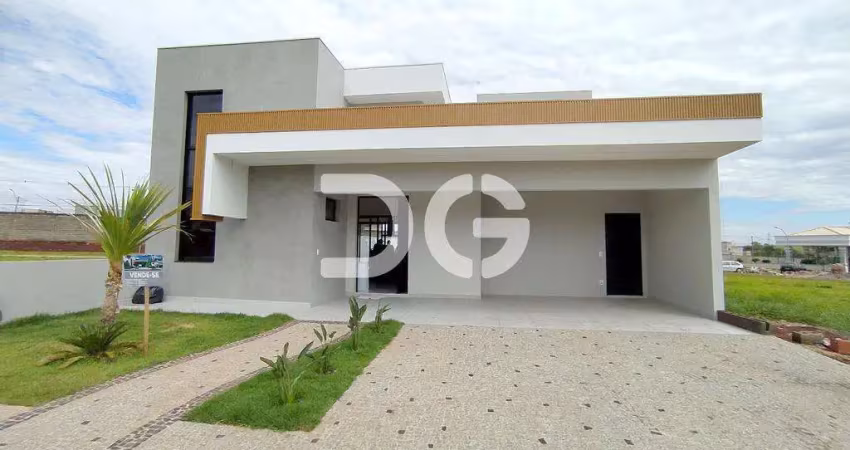 Casa à venda em paulínia, parque brasil 500, com 3 suítes, com 180 m², royal garden