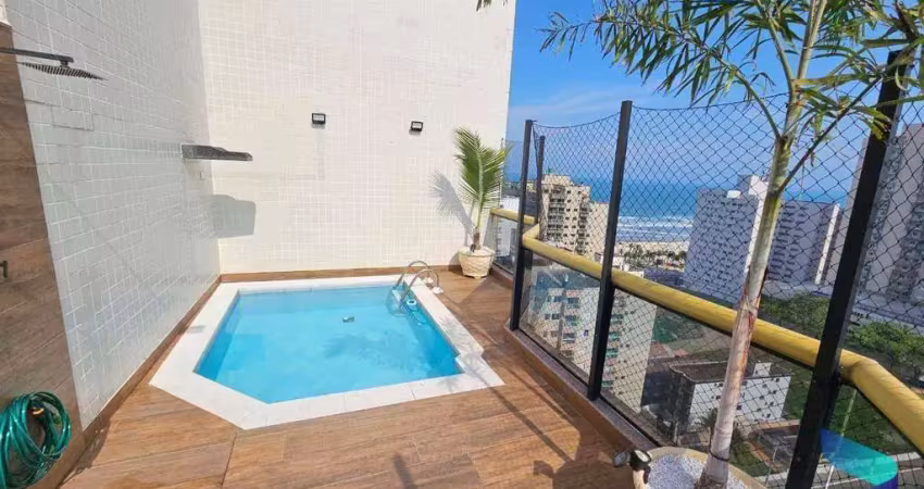 Cobertura com 3 dormitórios à venda, 200 m² por r$ 1.800.000,00 - aviação - praia grande/sp
