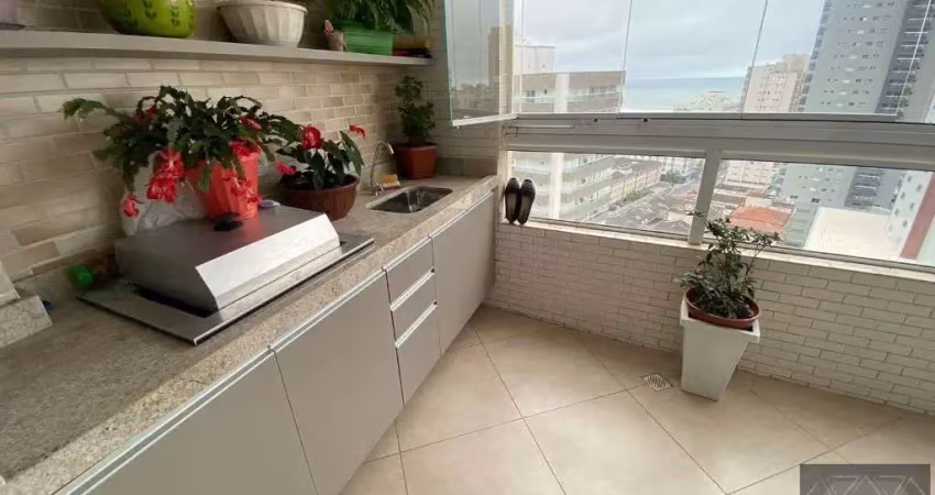 Porteira fechada - 92m² de 2 suítes 2 vagas e lavabo - boqueirão em praia grande