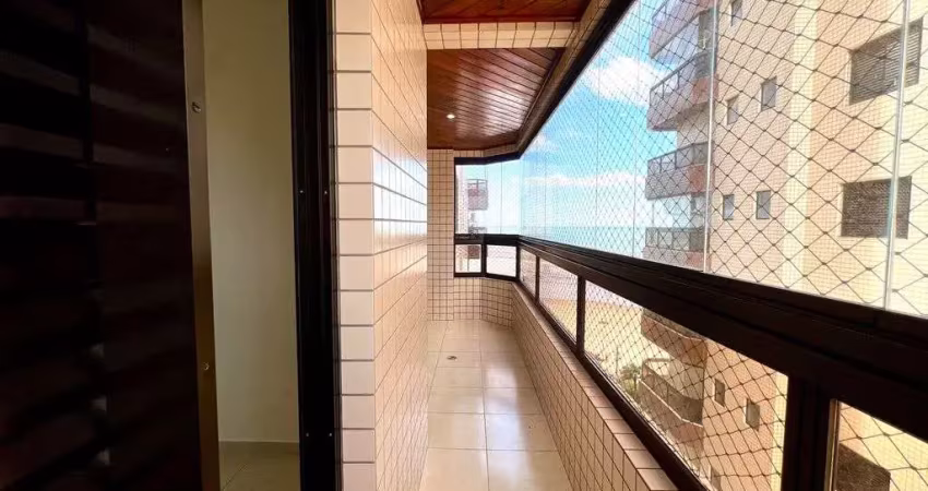Apartamento 2 dorm  vista mar com sacada na vila caiçara praia grande-sp