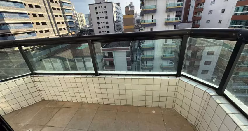 Apartamento 1 dormitório c/sacada frente rua em guilhermina- praia grande /s.p.