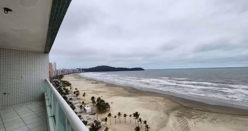 Belíssimo apartamento frente mar | guilhermina em praia grande | 03 dormitórios|