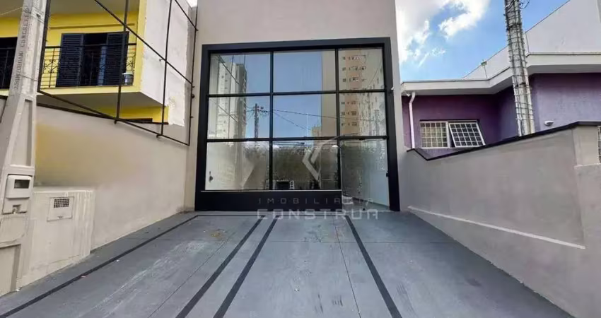 Salão comercial novo para locação na vila itapura em campinas-sp