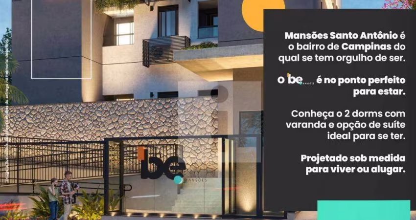 Apartamento com 2 dormitórios à venda, 43 m² por R$ 388.900 - MANSÕES SANTO ANTÔNIO - Campinas/SP