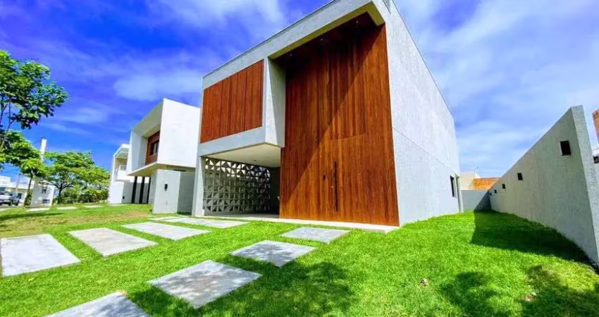 Casa 4/4 suítes | Contemporânea | Alphaville Litoral Norte 2 | Nova!