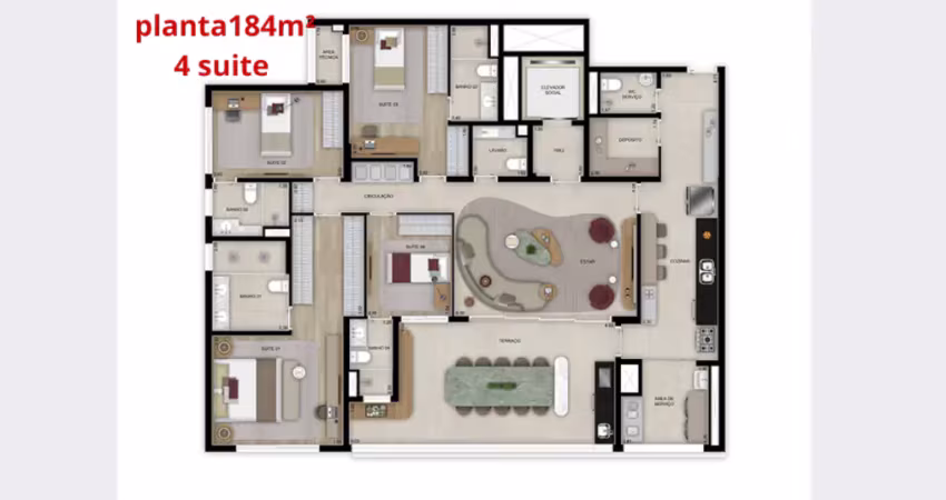 Apartamento com 4 quartos à venda na Avenida Adolfo Pinheiro, 1219, Santo Amaro, São Paulo