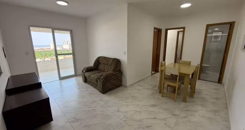Apartamento vista mar para locação na mirim - 2 dormitórios, sendo 1 suíte.