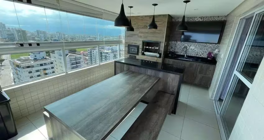Cobertura duplex a venda na guilhermina - 4 suítes, vista mar e área gourmet.
