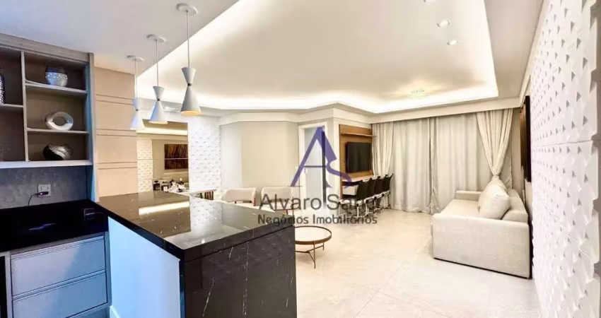 Apartamento porteira fechada, com 3 dormitórios à venda, 120 m² por r$ 1.845.000 - praia do canto - vitória/es