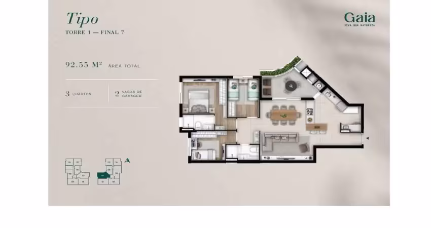 Apartamento com 3 quartos à venda na Rua da Bandeira, 543, Cabral, Curitiba