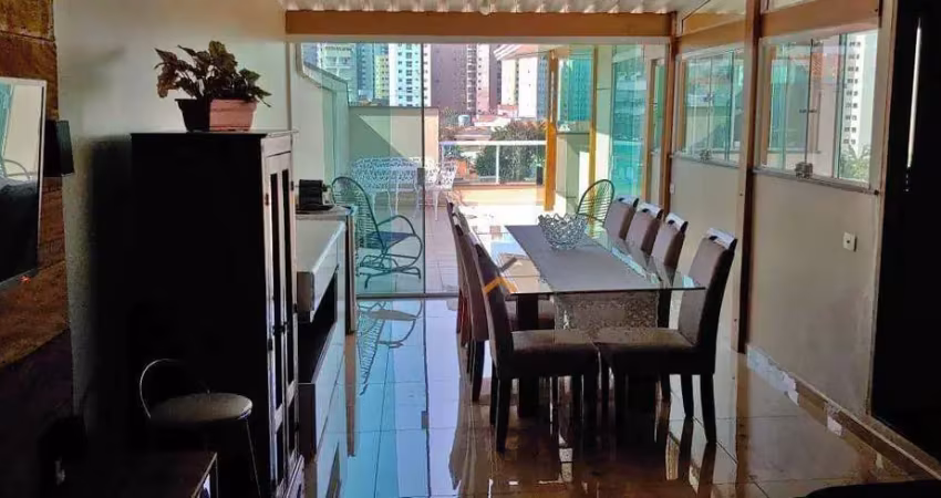 Cobertura com 2 dormitórios à venda, 150 m² por r$ 588.000,00 - vila valparaíso - santo andré/sp