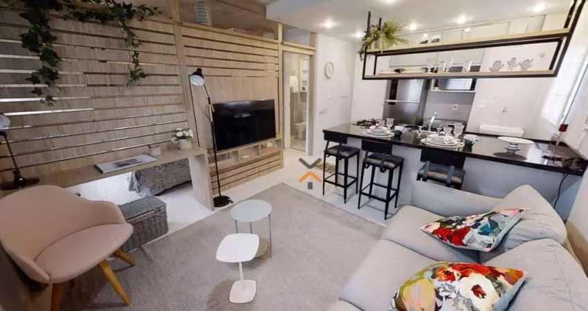 Apartamento com 1 dormitório, 35 m² - venda por r$ 381.000,00 ou aluguel por r$ 3.983,85/mês - jardim jamaica - santo andré/sp