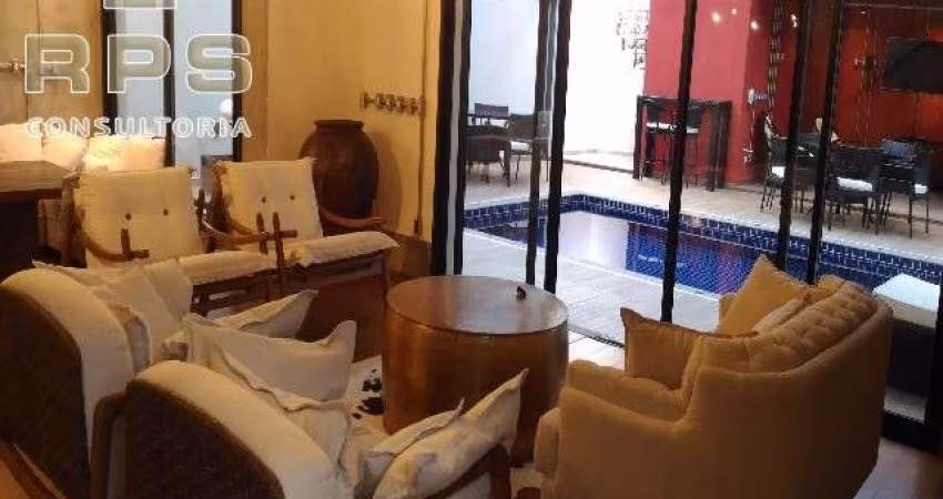 Casa de Alto Padrão para Venda na Vila Giglio em Atibaia, 03 suítes com closet, amplas salas e área gourmet completa integrada com piscina e spa.