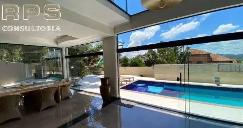 Casa de alto padrão em atibaia com 4 suítes e 4 vagas na vila santista