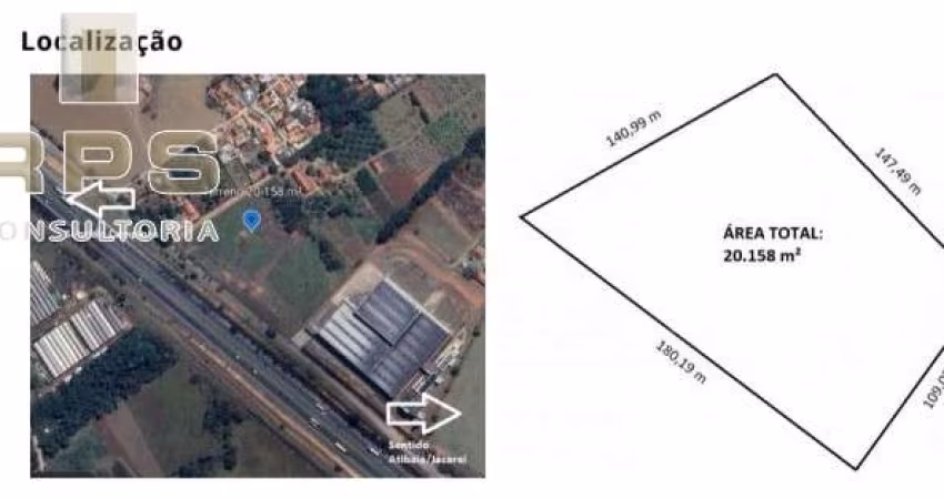 Terreno em Atibaia,  na Rodovia com total de 20.158m2, terraplanagem feita, perto do Centro Empresarial