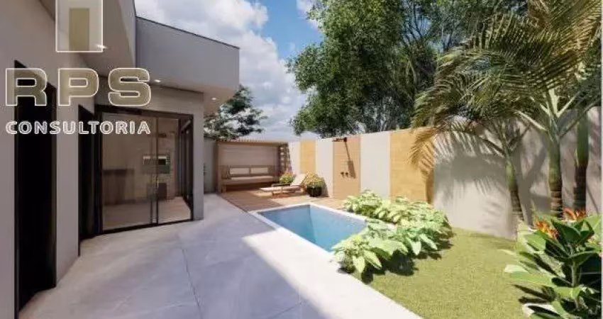 Casas térrea no residencial village no jardim estãncia brasil em atibaia, fase  acabamento, 3 quartos sendo 1 suíte, área gourmet integrada e piscina