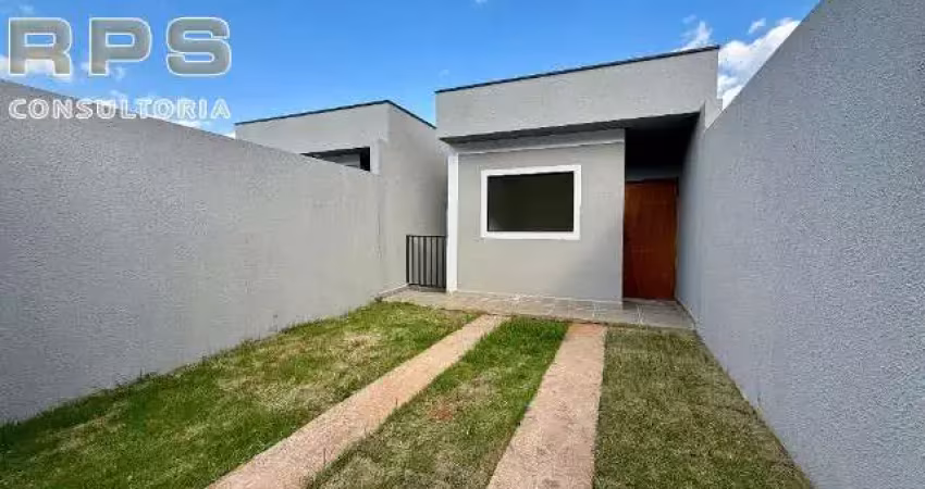 Casa nova no jardim imperial com 2 dormitórios, conceito aberto, lavabo, lavanderia, quintal gramado e 2 vagas. oportunidade de imóvel econômico.