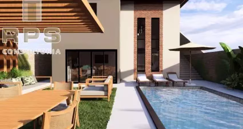 Casa no serras de atibaia em construção, com previsão de entrega em novembro de 2025, 3 quartos sendo 1 suite, piscina, espaço gourmet e ampo quintal