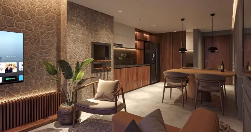 Excelente apartamento 2 suítes, 78m², 1 vaga, pórtico, gramado.