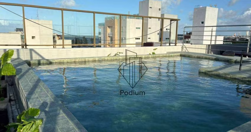 Apartamento com varanda / sacada e elevador a 50m do mar da praia de Intermares - AP2280